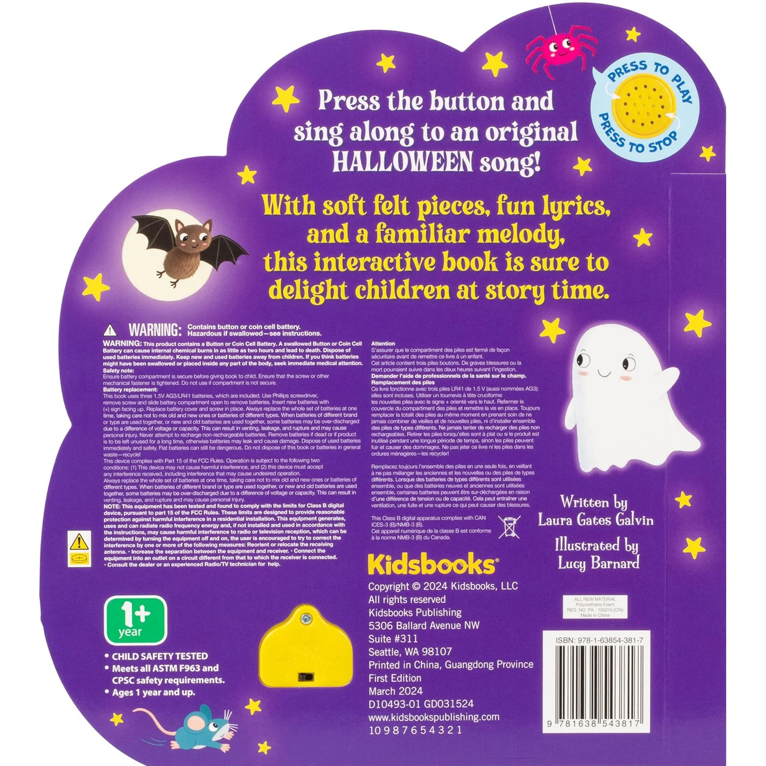 The Itsy Bitsy Ghost, Sound Book