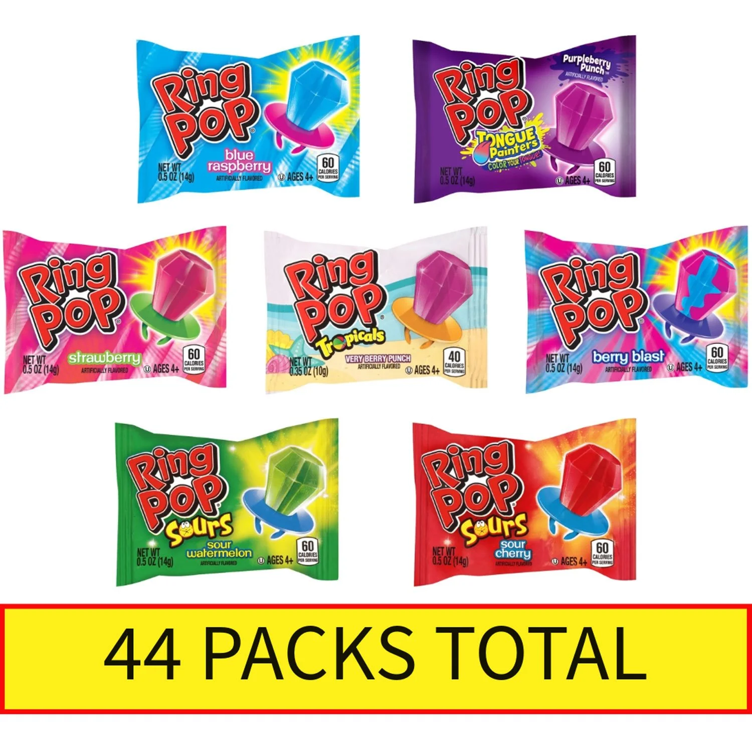 Variety Pack, 0.5 oz., 44 pk. Ring Pop