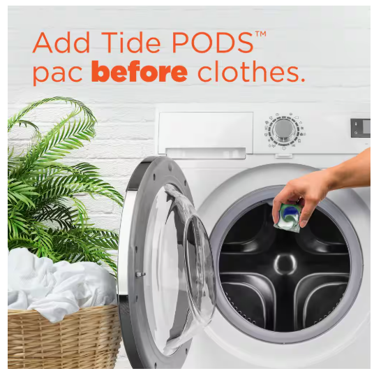 Tide Original Scent Liquid Laundry Detergent Pods, 112-Count,3 in 1