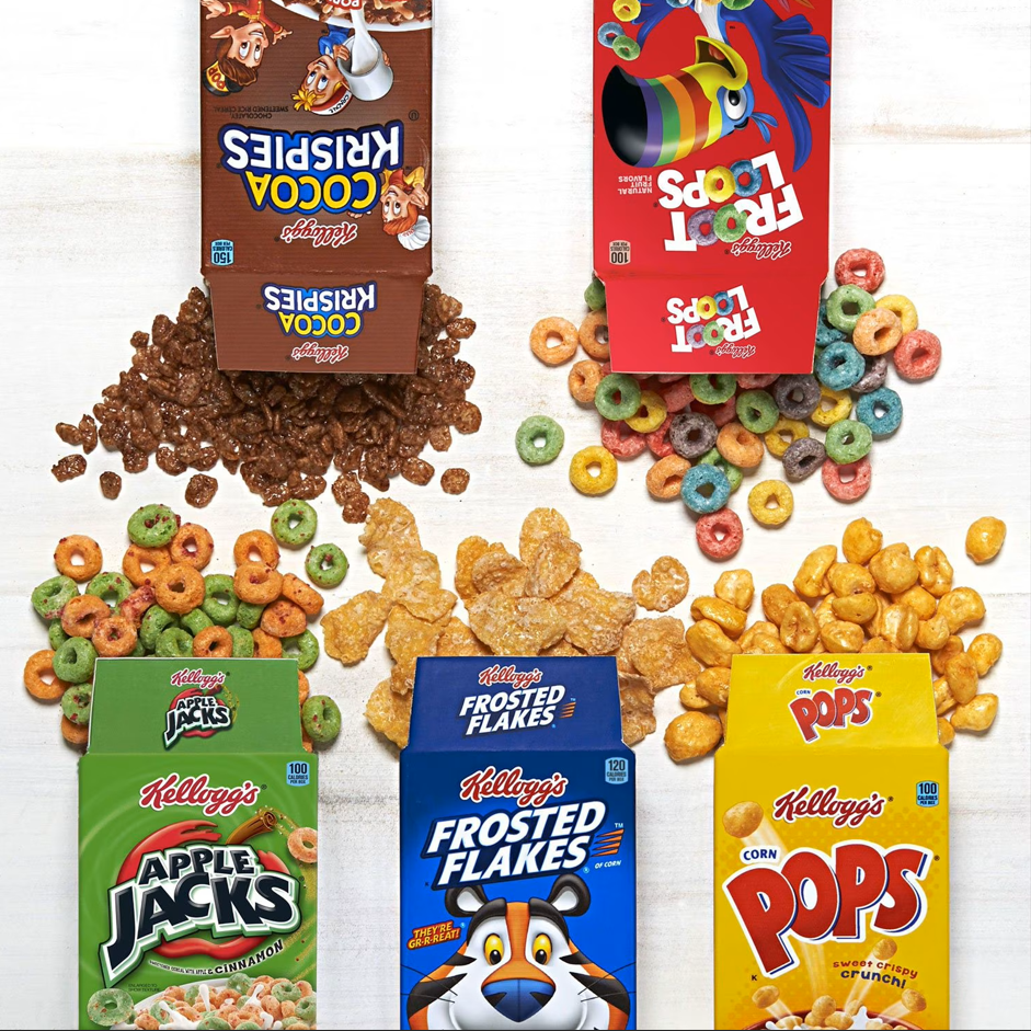 Kellogg’s Assorted Cereal Variety Pack – Classic Breakfast Favorites, 25 Individual Packs | Wizo