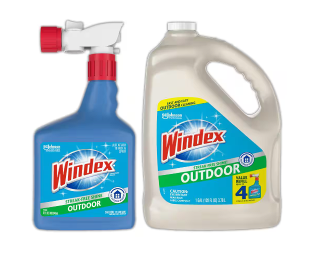 Windex Blue Bottle Outdoor Glass Cleaner plus sprayer total 160 oz.