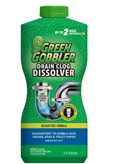 Green Gobbler Drain and Toilet Clog Dissolver and Remover 31 oz.