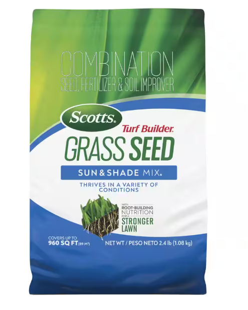 Scotts Turf Builder 2.4 lbs. Grass Seed Sun and Shade Mix with Fertilizer