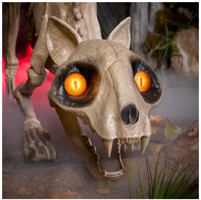 Long Grave & Bones 5 ft. LED Skelly's Cat H21