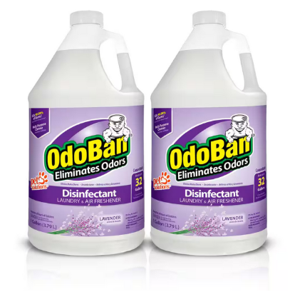 Multi-Purpose 1 Gallon Lavender Disinfectant and Odor Eliminator OdoBan Lavender 2-PK
