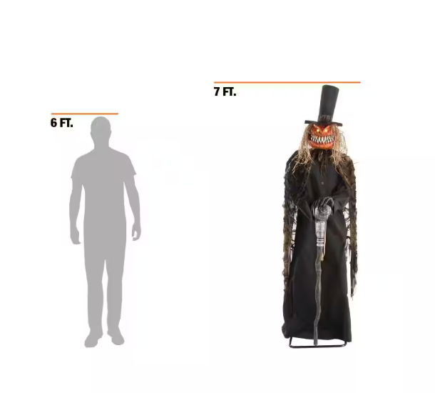 Gruesome Grounds Animated LED Guardian of the Gourds 7 ft.