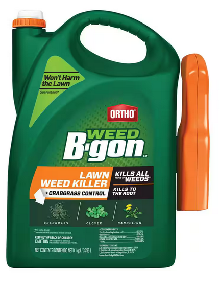 Ortho Weed B-gon Lawn Weed Killer Plus Crabgrass Control 1 Gallon Trigger Sprayer