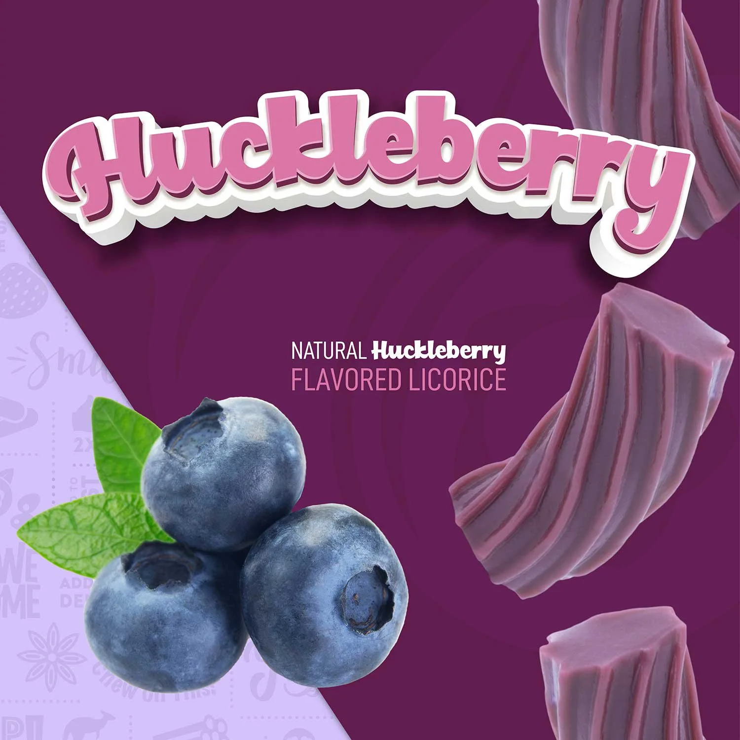 Huckleberry Flavored Aussie Licorice, 32 oz. Wiley Wallaby