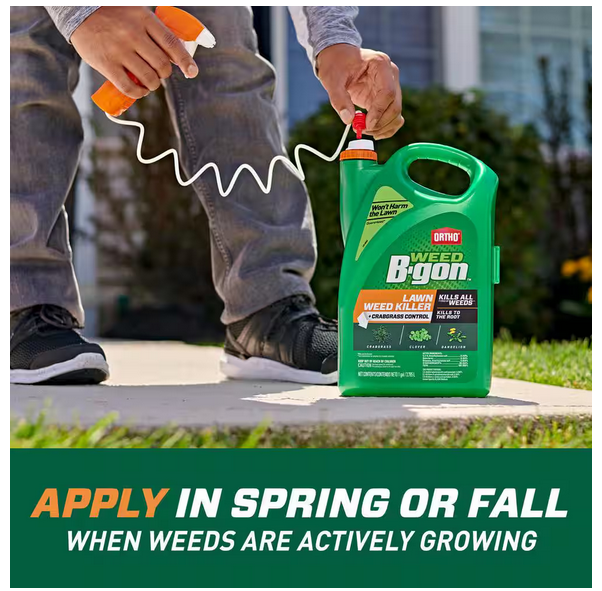 Ortho Weed B-gon Lawn Weed Killer Plus Crabgrass Control 1 Gallon Trigger Sprayer