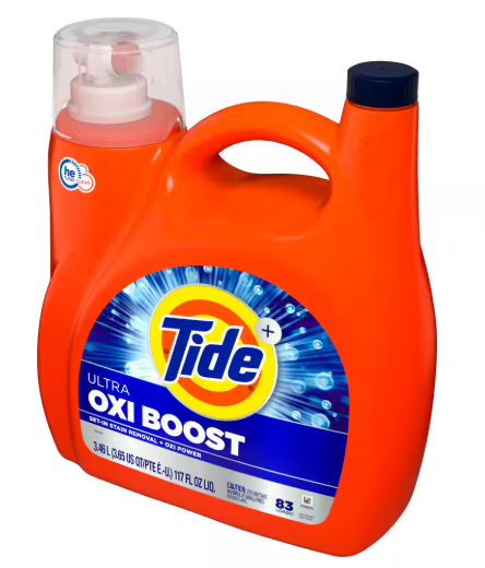 Tide Ultra Oxi Boost Liquid Laundry Detergent (83-Loads) 117 oz.