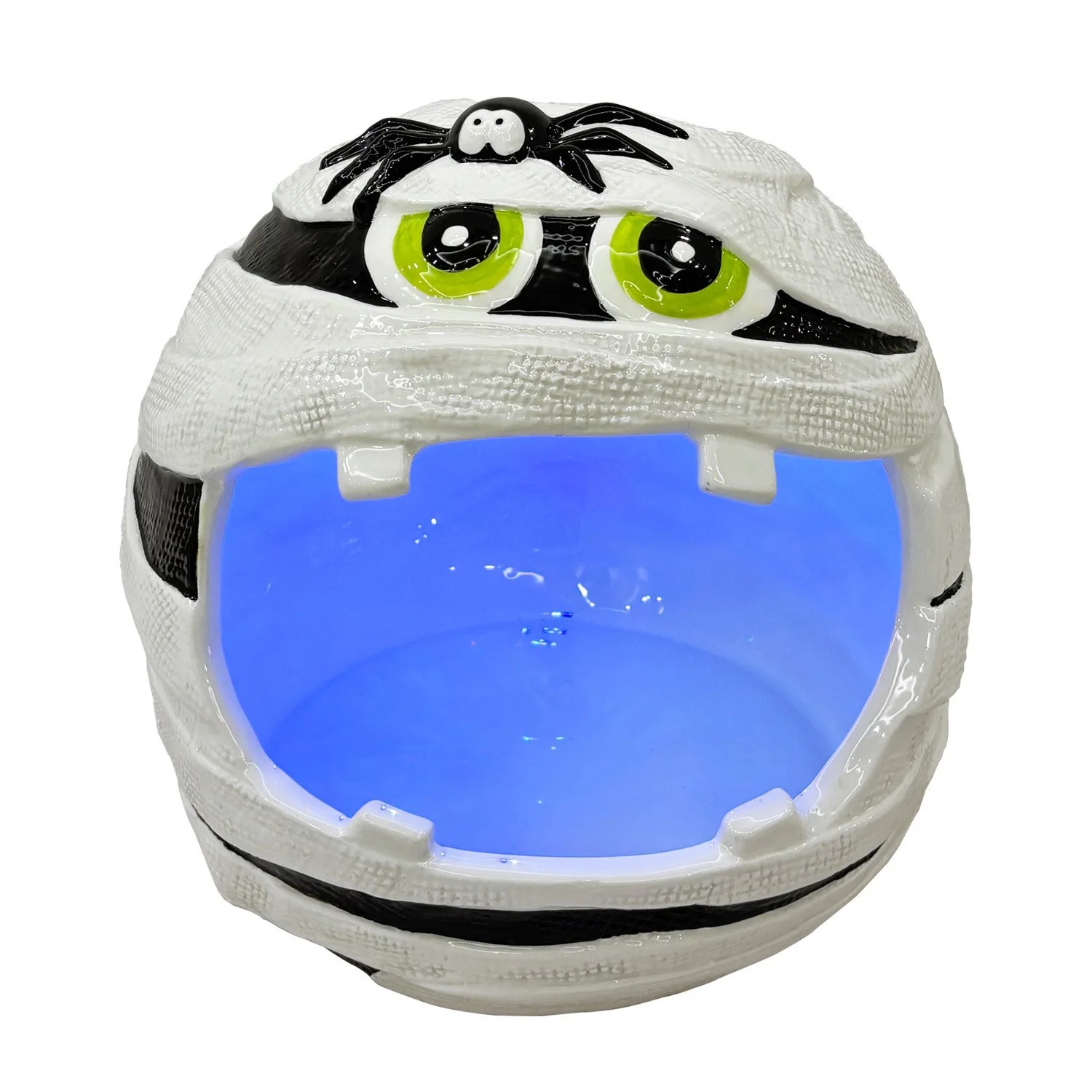Pre-Lit Ceramic Mummy Halloween Candy Bowl