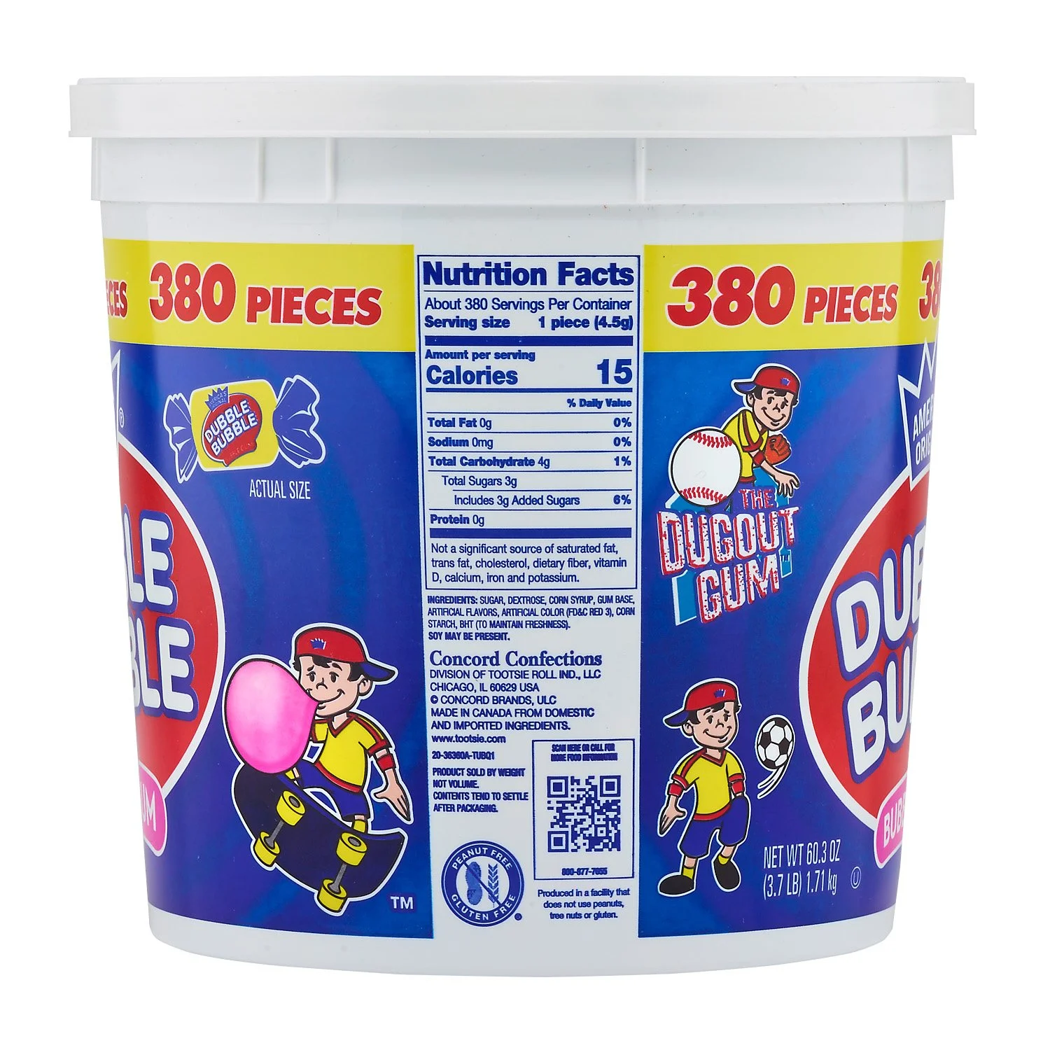 Dubble Bubble Gum, 380 pcs.