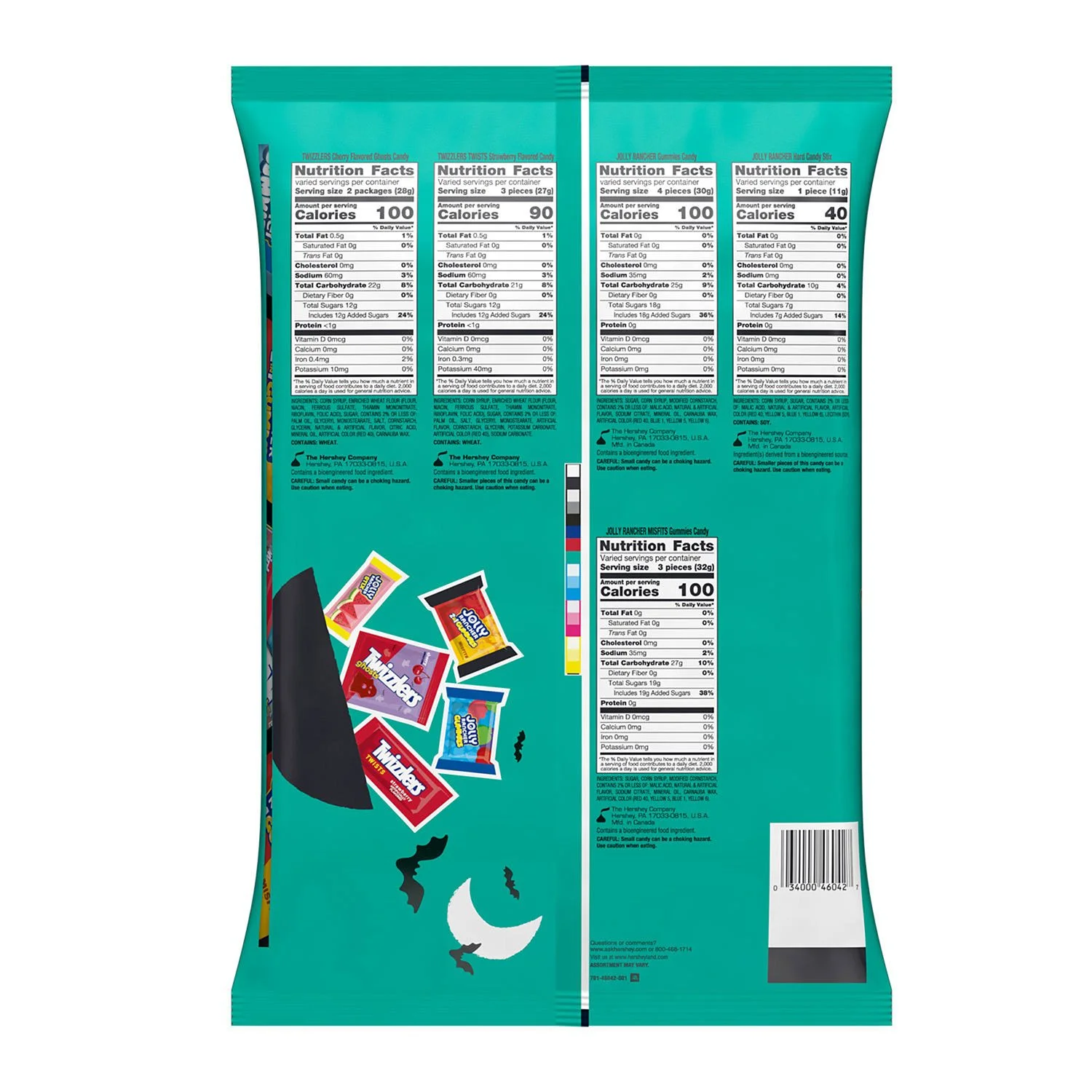 HERSHEY'S Variety Pack Fruit Flavored Halloween Candy, 155 pcs.