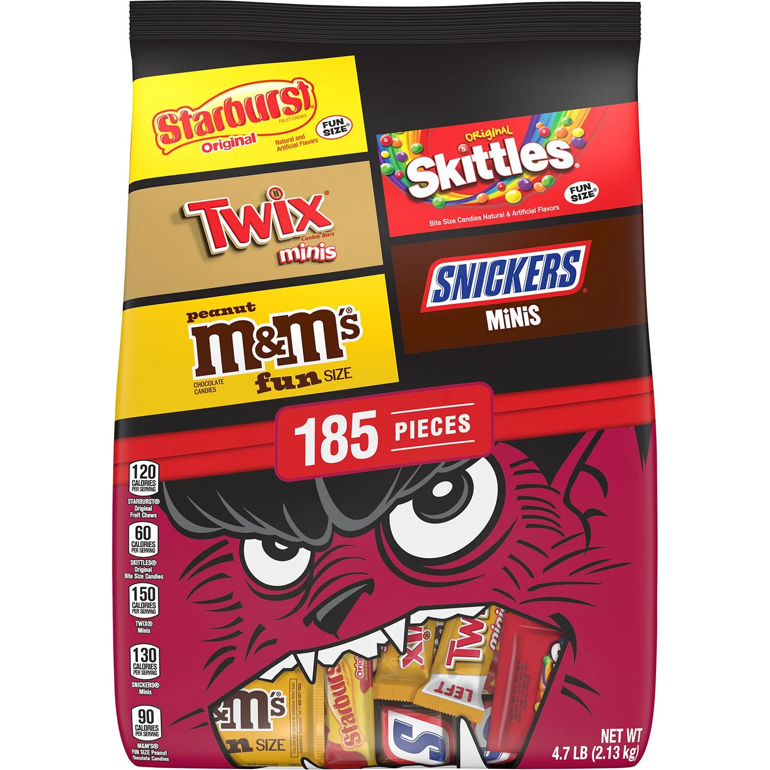 Halloween Variety Pack Candy, Mini & Fun Size, 185 pcs.