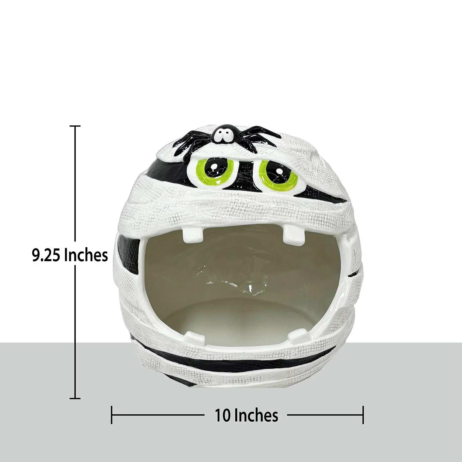 Pre-Lit Ceramic Mummy Halloween Candy Bowl