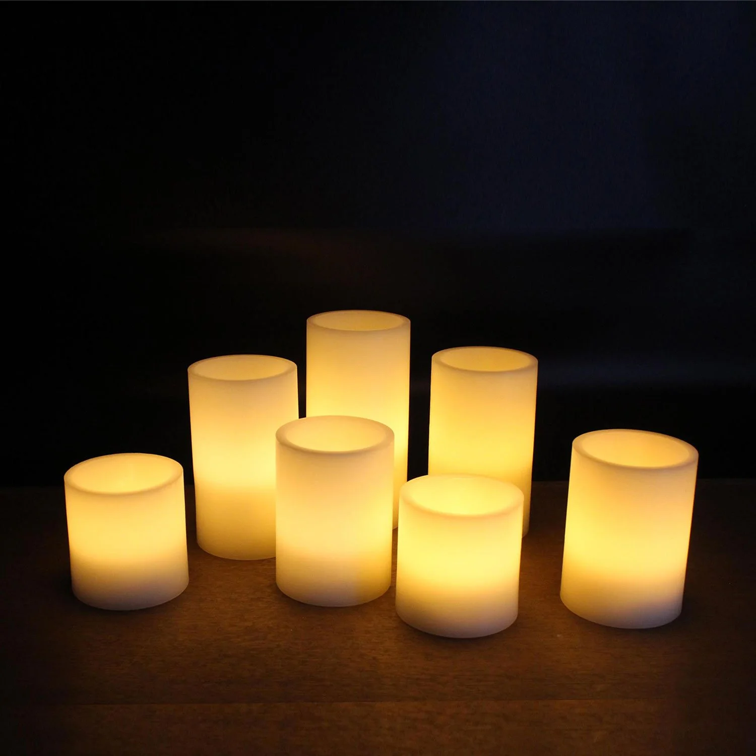 Flameless LED Wax Candles, 7 pc.