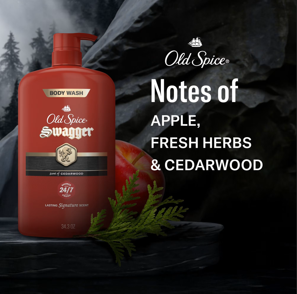 Old Spice Swagger Scent of Confidence Body Wash for Men – Long-Lasting Freshness & Bold Masculine Clean, 30 fl. oz. Bottles (2 Pack) | Wizo thumbnail 3