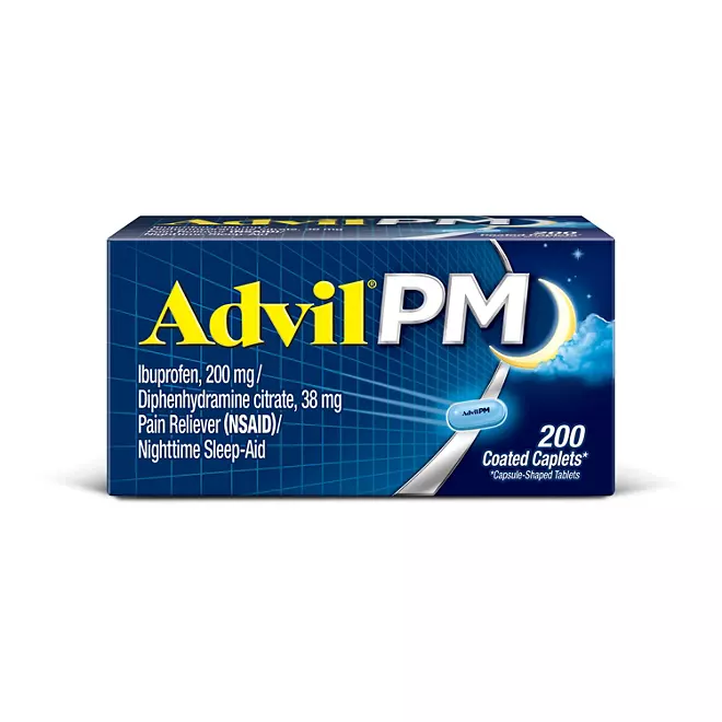 Advil PM Pain Reliever and Nighttime Sleep Aid Caplet (200 ct.)